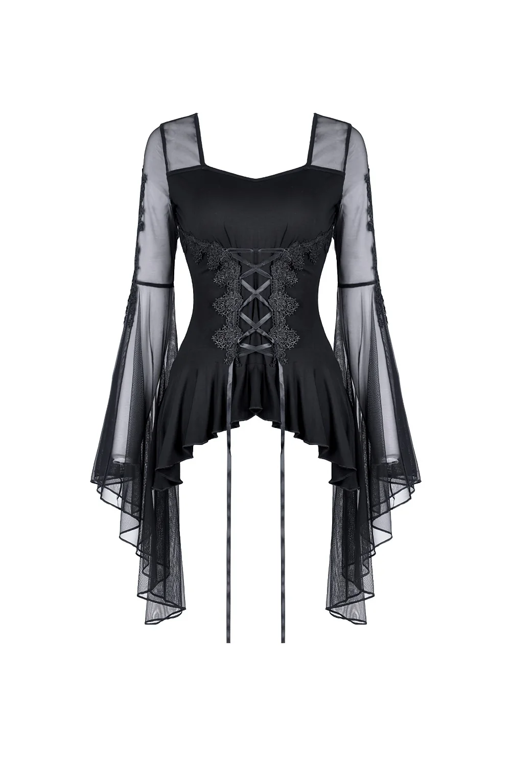 Haunted Lullaby Lace-Up Top - Image 4