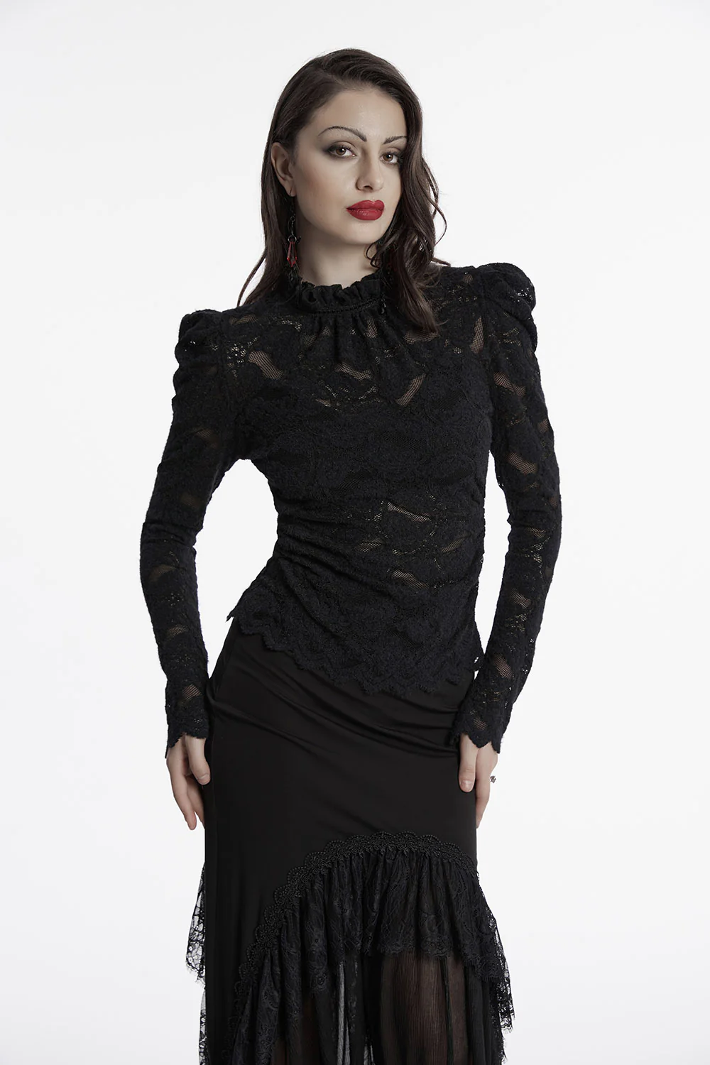 Haunted Manor Lace Puff Sleeve Shirt - Image 2