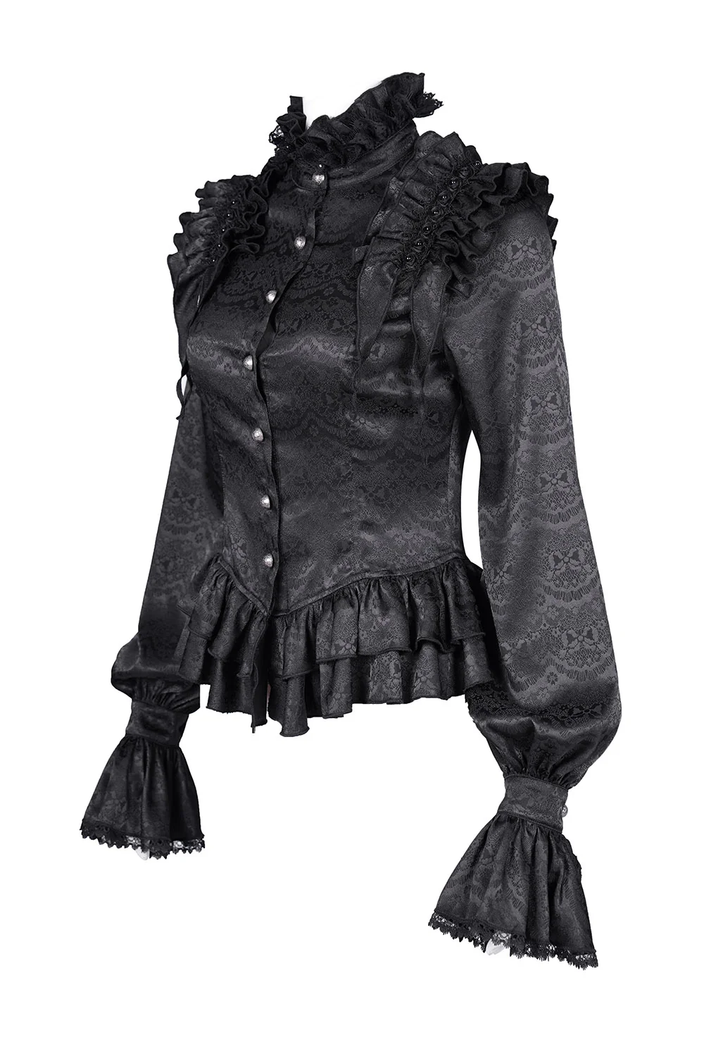Haunted Manor Ruffled Long Sleeve Blouse - Image 3