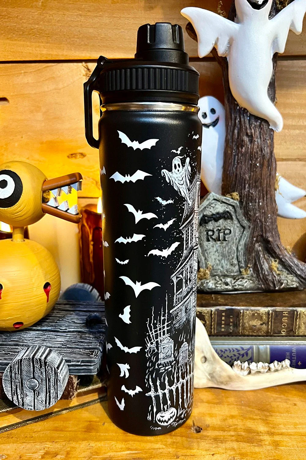 Haunted Mansion 24 Oz Water Bottle Tumbler - Image 6