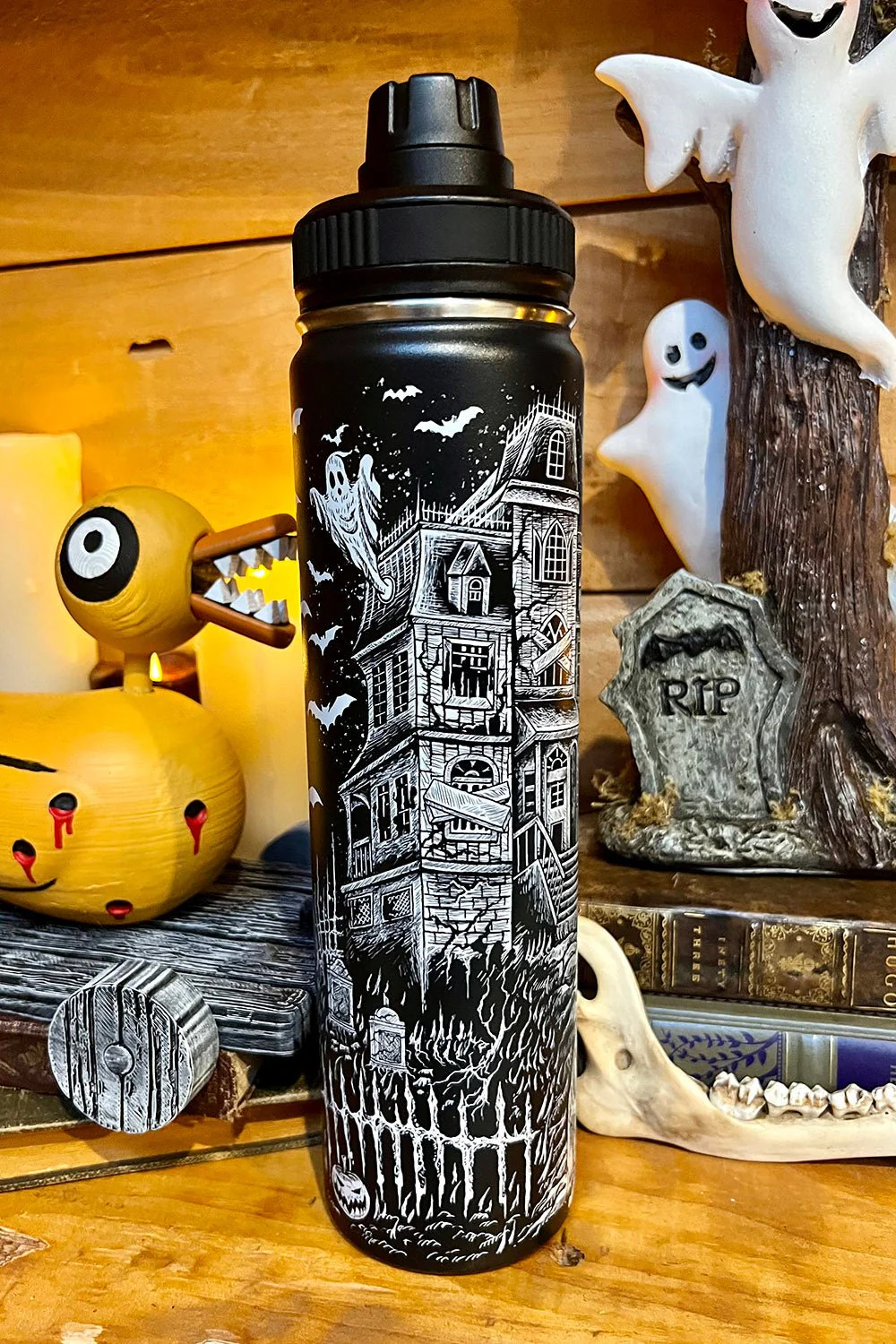 Haunted Mansion 24 Oz Water Bottle Tumbler - Image 7