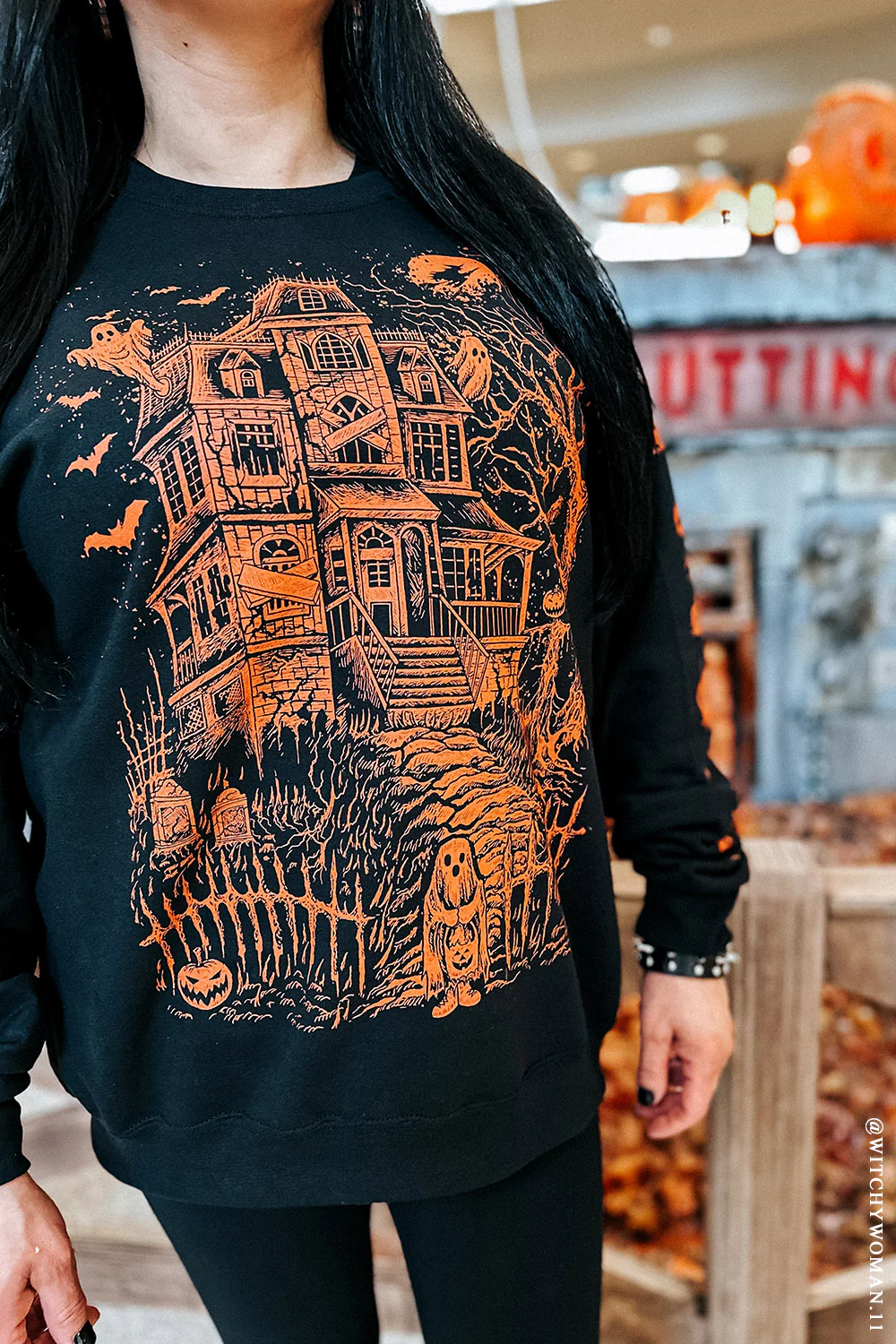Haunted Mansion Sweatshirt [Pumpkin Orange] - Image 2