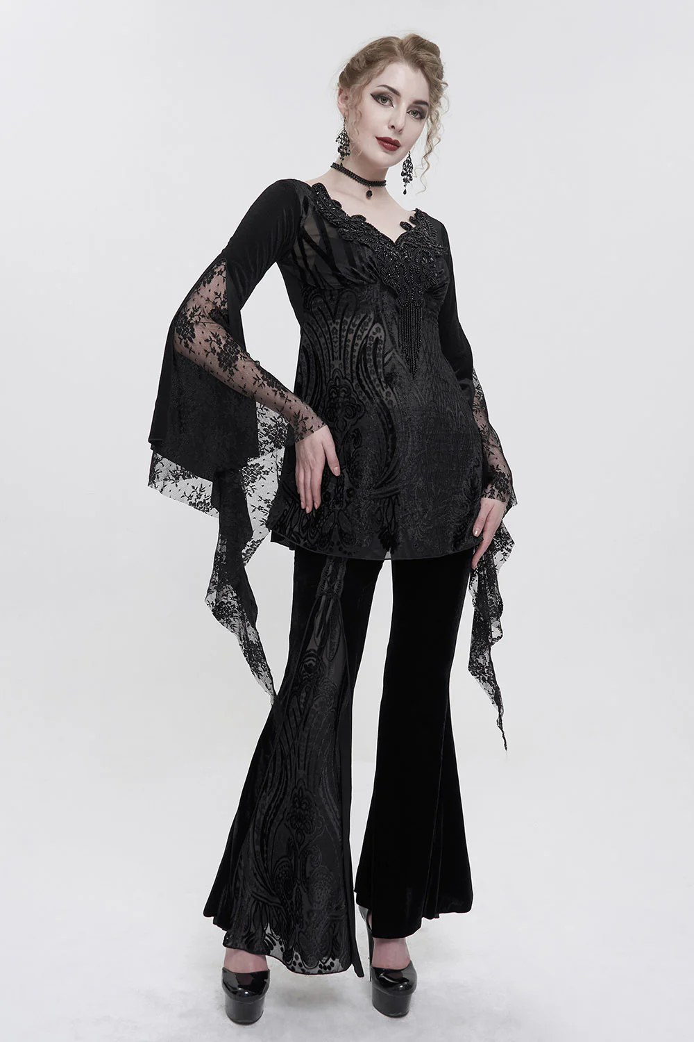 Haunted One Hand-Sewn Beaded Blouse - Image 5