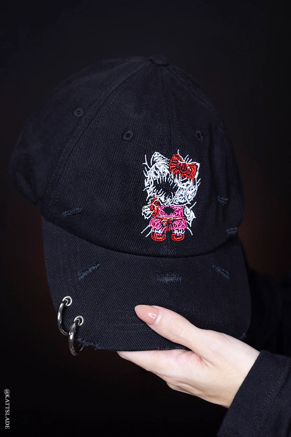 Hell Kitty Pierced Baseball Cap - Image 2