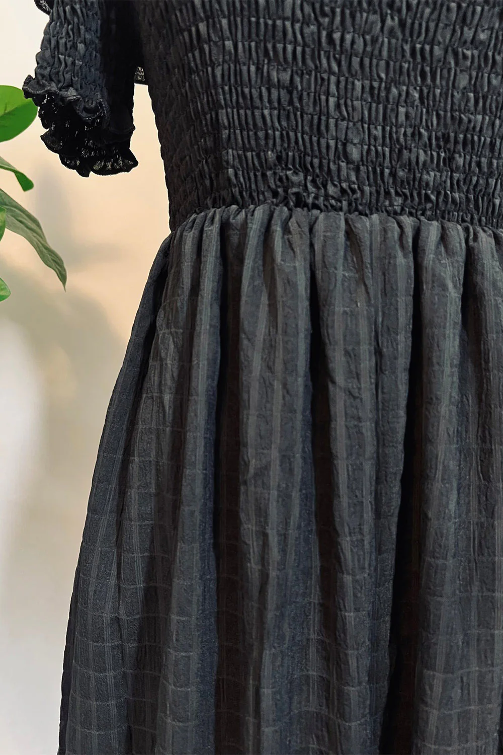 Hilda - Dark Plaid Cottage Dress - Image 10