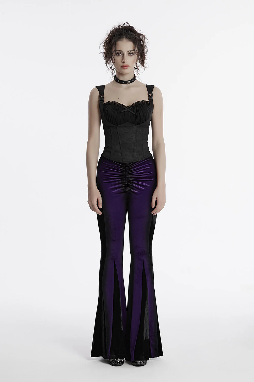 Hocus Pocus Purple Velvet Flares [Violet] - Image 5