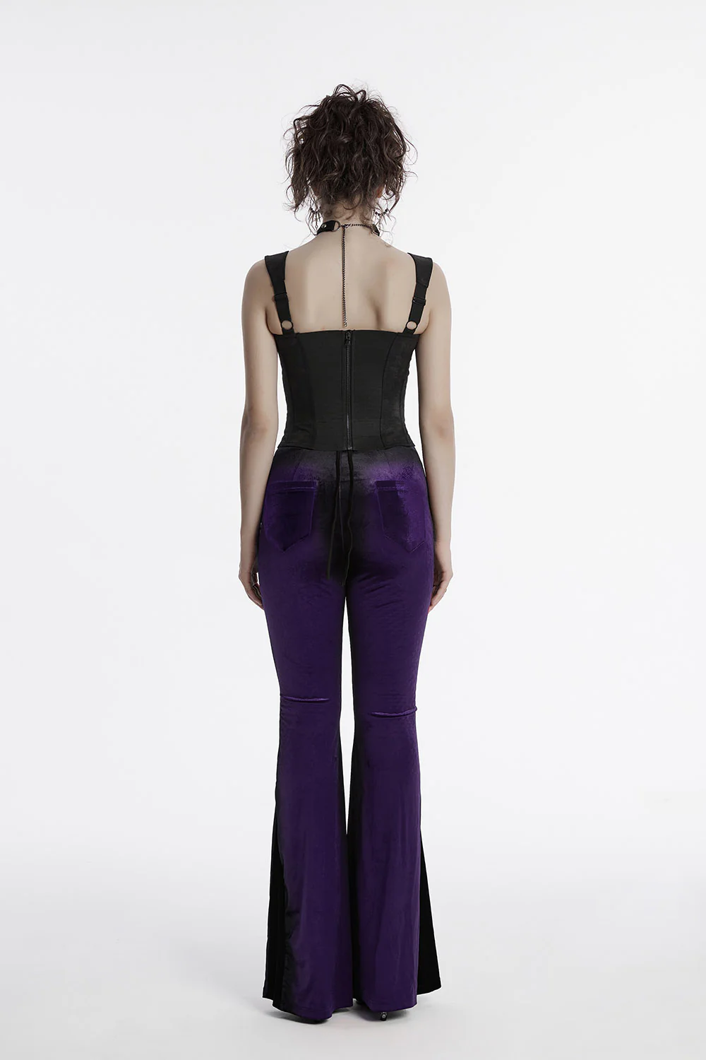 Hocus Pocus Purple Velvet Flares [Violet] - Image 7