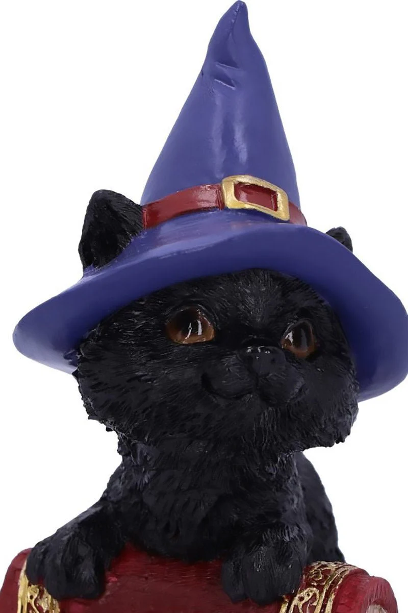 Hocus Witches Familiar Black Cat and Spellbook Figurine - Image 5