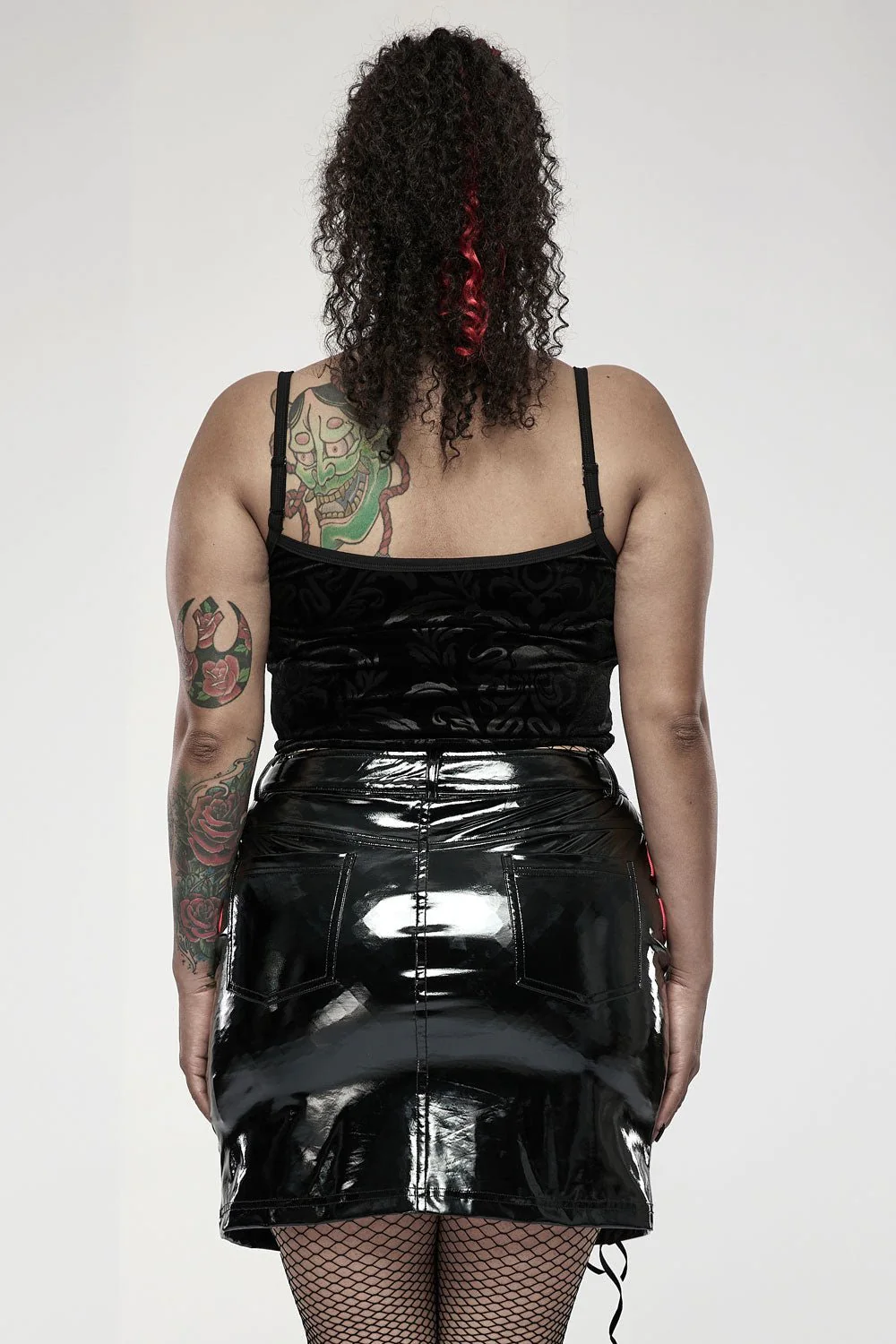 Hot Blood Vinyl Mini Skirt - Image 5