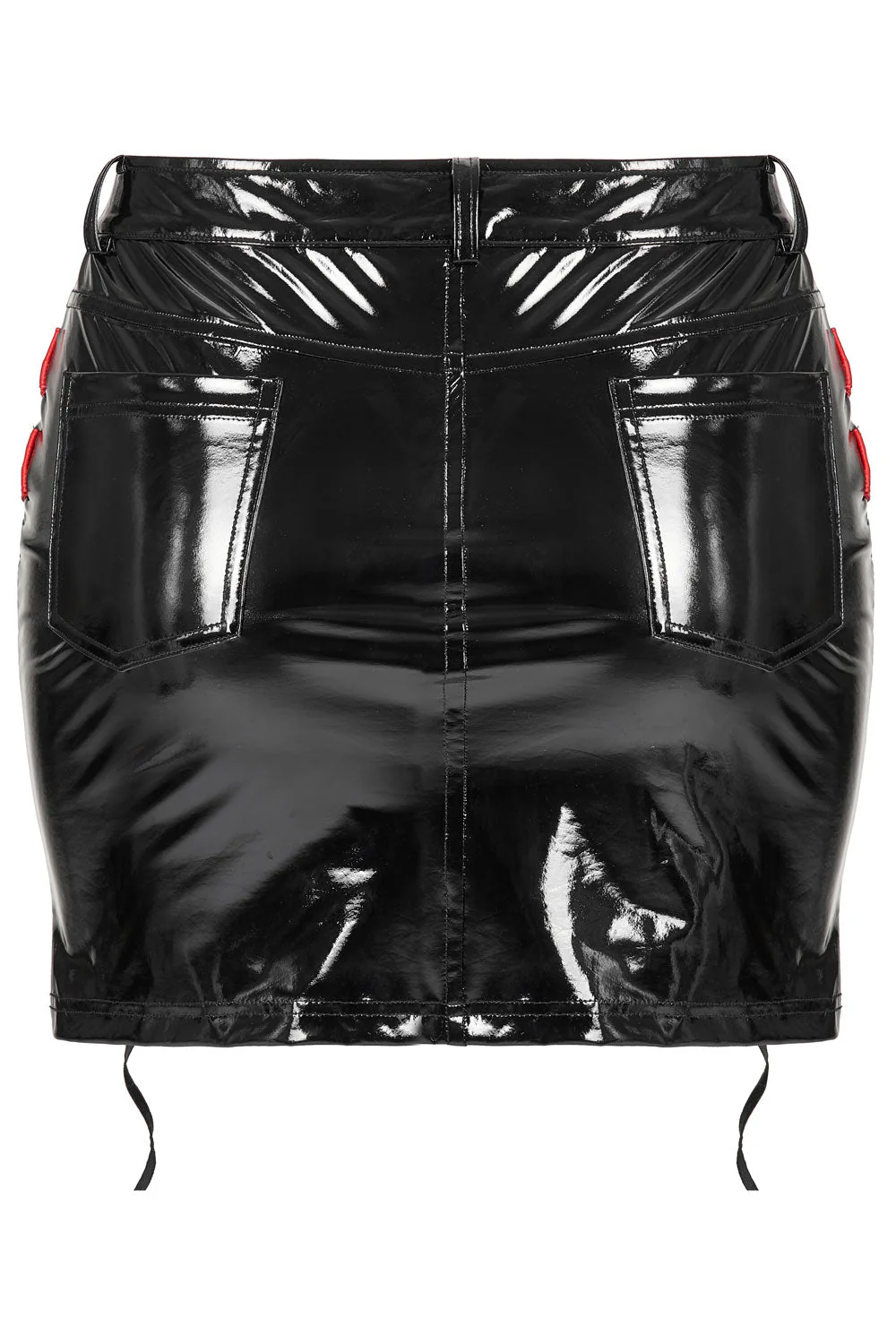 Hot Blood Vinyl Mini Skirt - Image 8