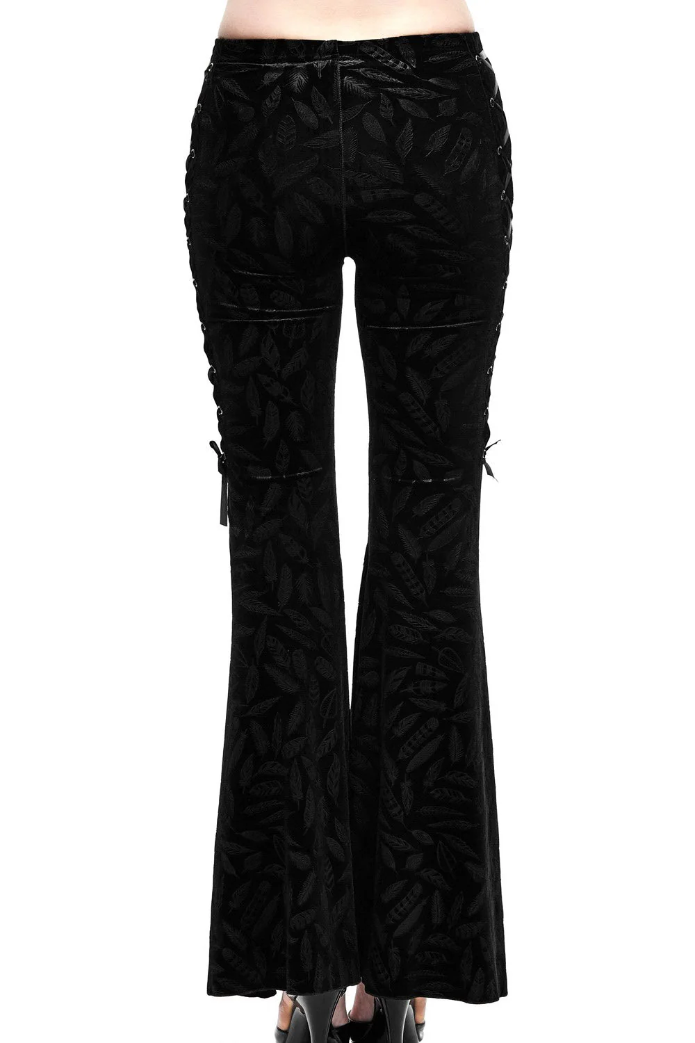 I Had Wings Once Velvet Bell Bottoms - Image 3