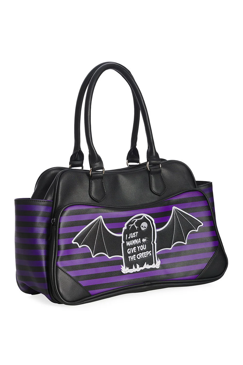 I'm Creepy Striped Bag [Purple/Black] - Image 3