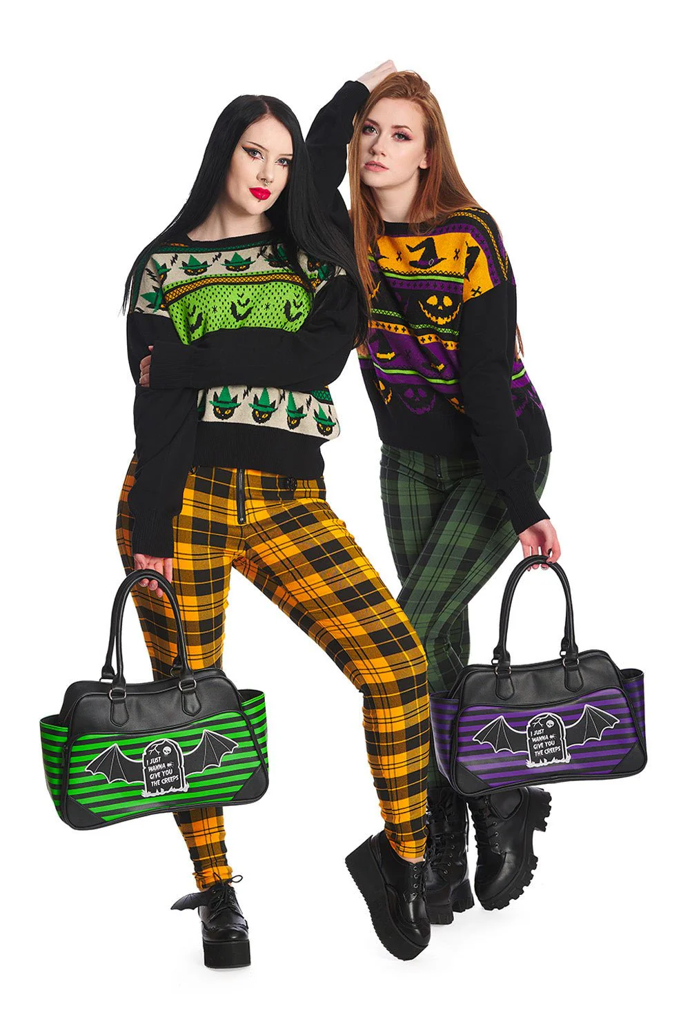 I'm Creepy Striped Bag [Purple/Black] - Image 5