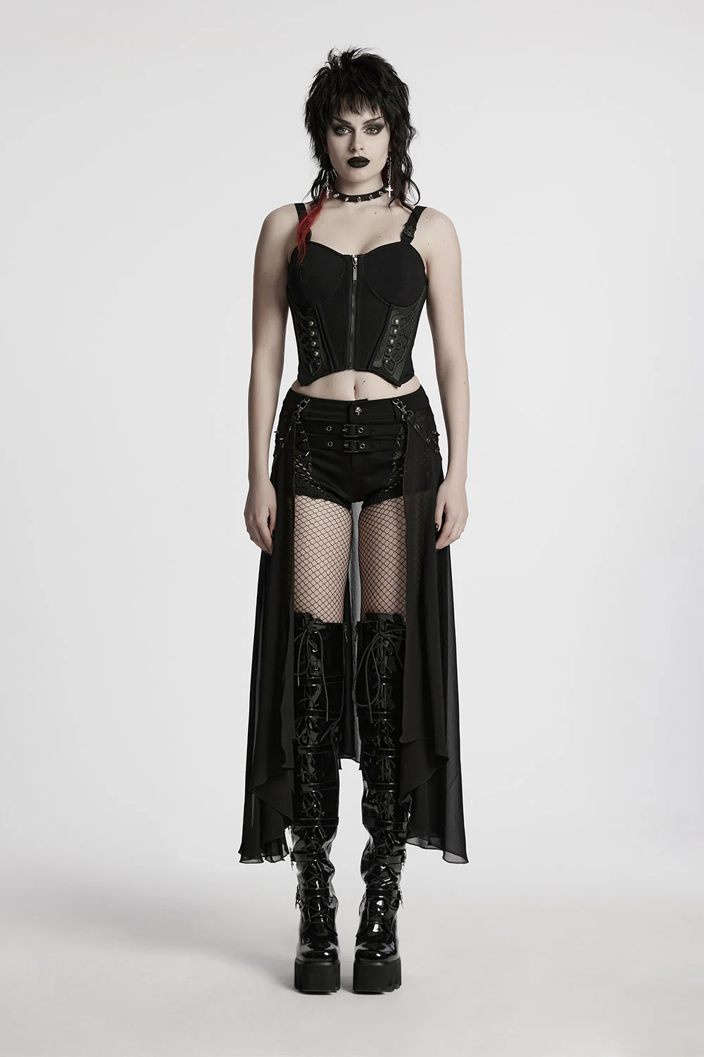 Immortan Spiked Shorts with Detachable Mesh Skirt - Image 7