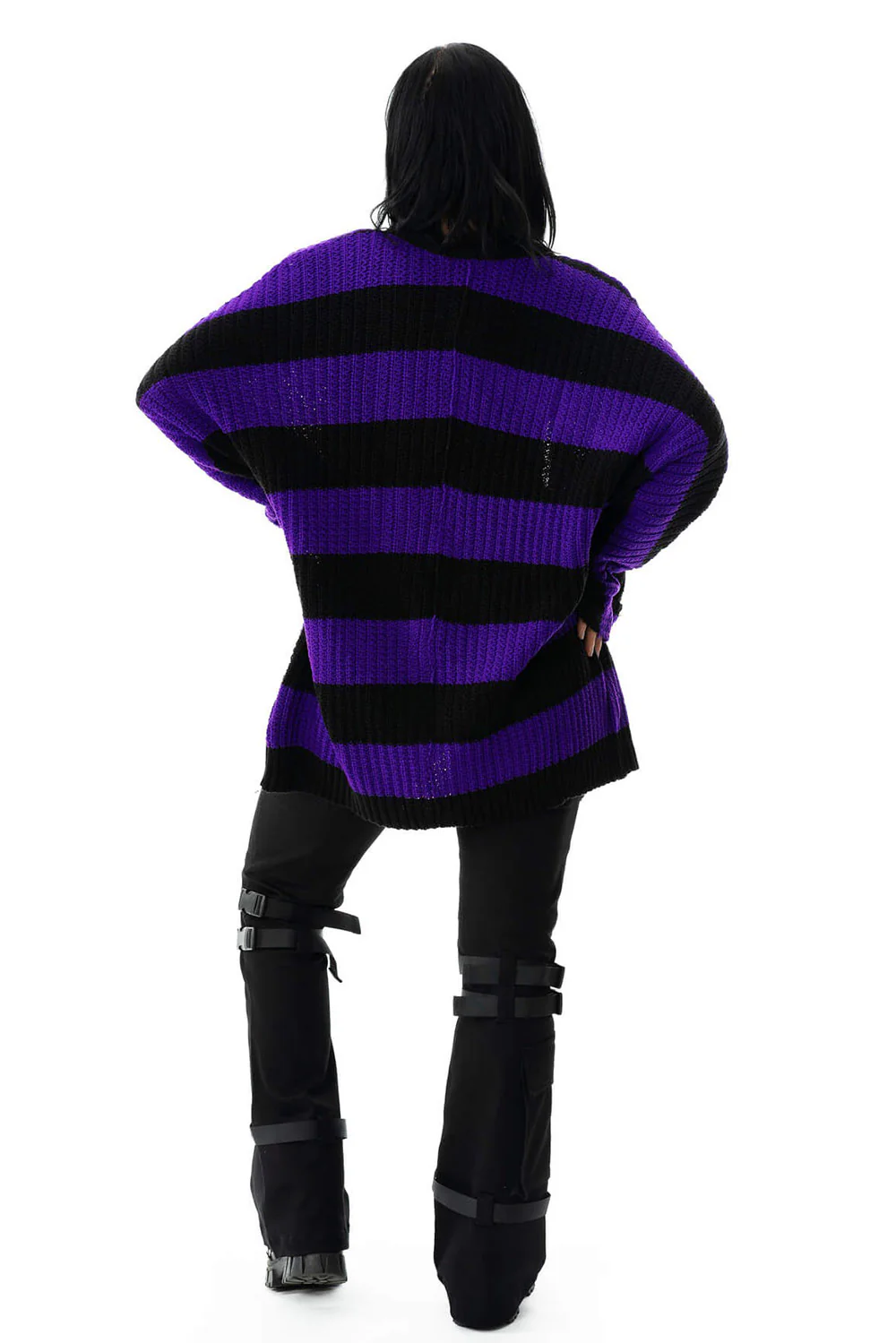 In A Daze Cardigan [Black/Purple] - Image 5