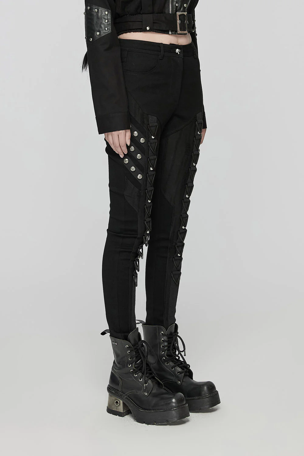 Industrial Punk Metal Hardware Pants - Image 3