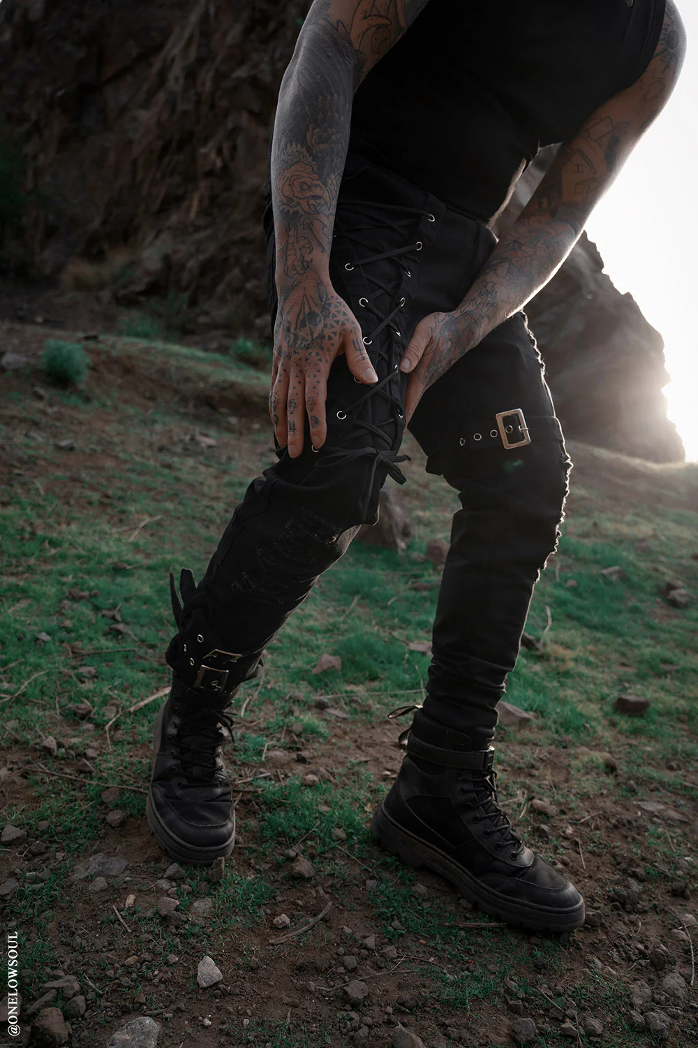 Inquisition Shredded Skinny Jeans [Unisex] - Image 4