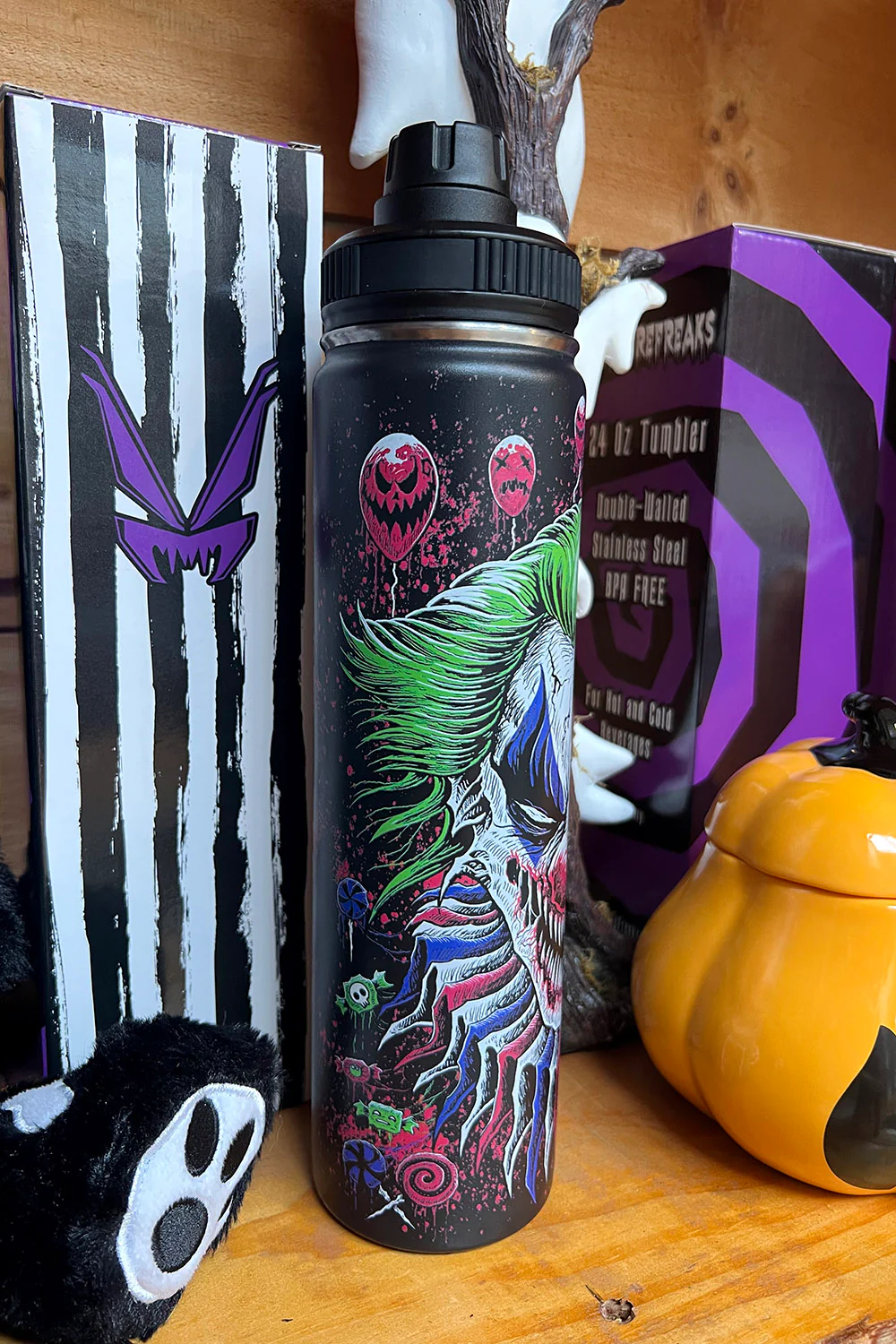 Killer Clowncore 24 Oz Water Bottle Tumbler - Image 5