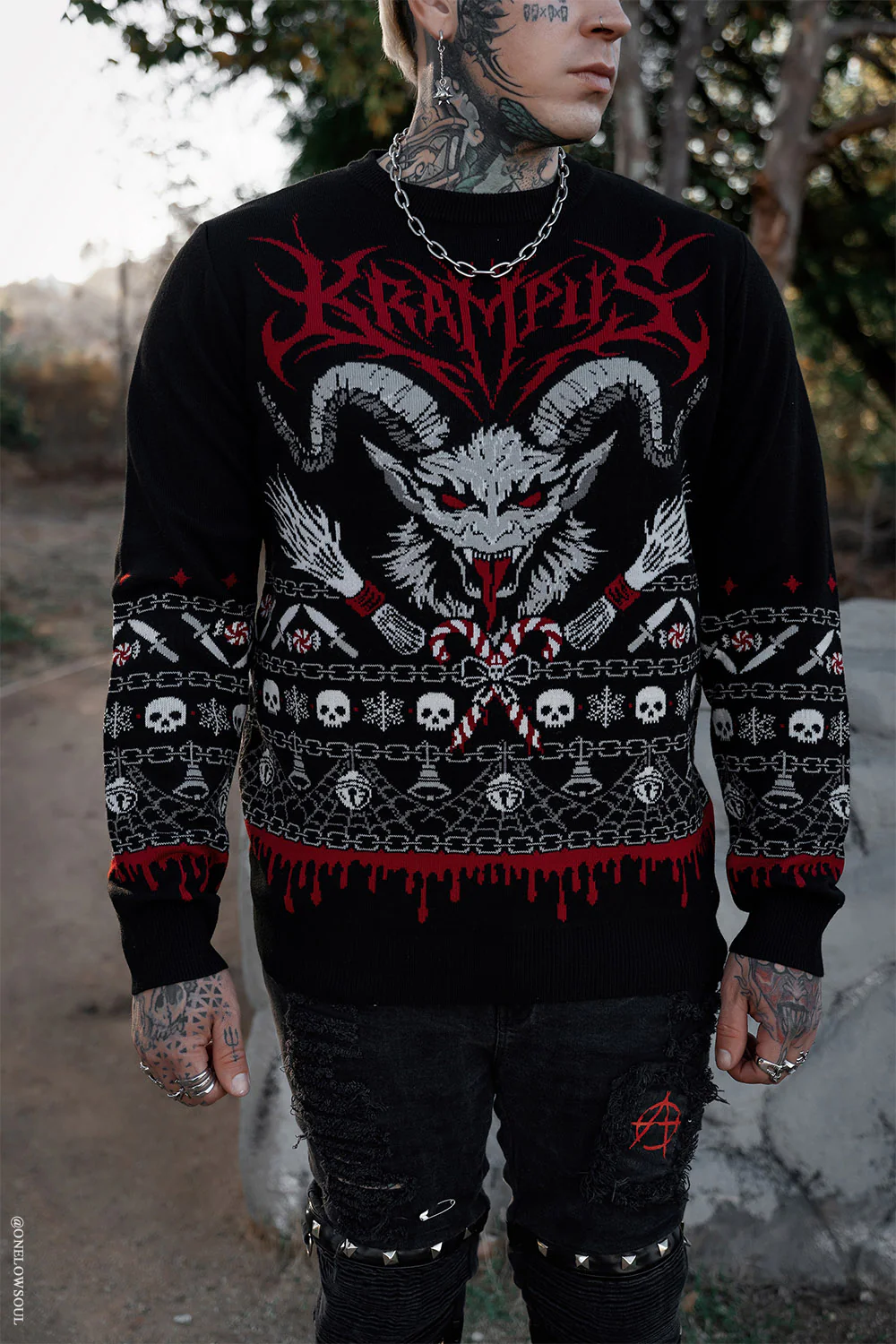 Krampusnacht Knit Xmas Sweater - Image 2
