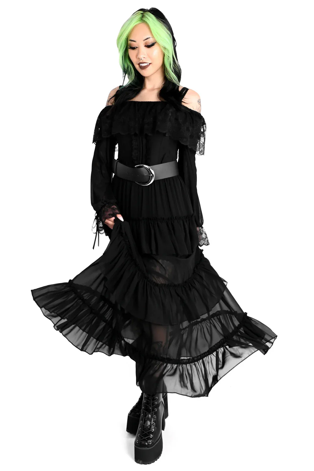 Leah Ruffle Skirt - Chiffon - Image 3