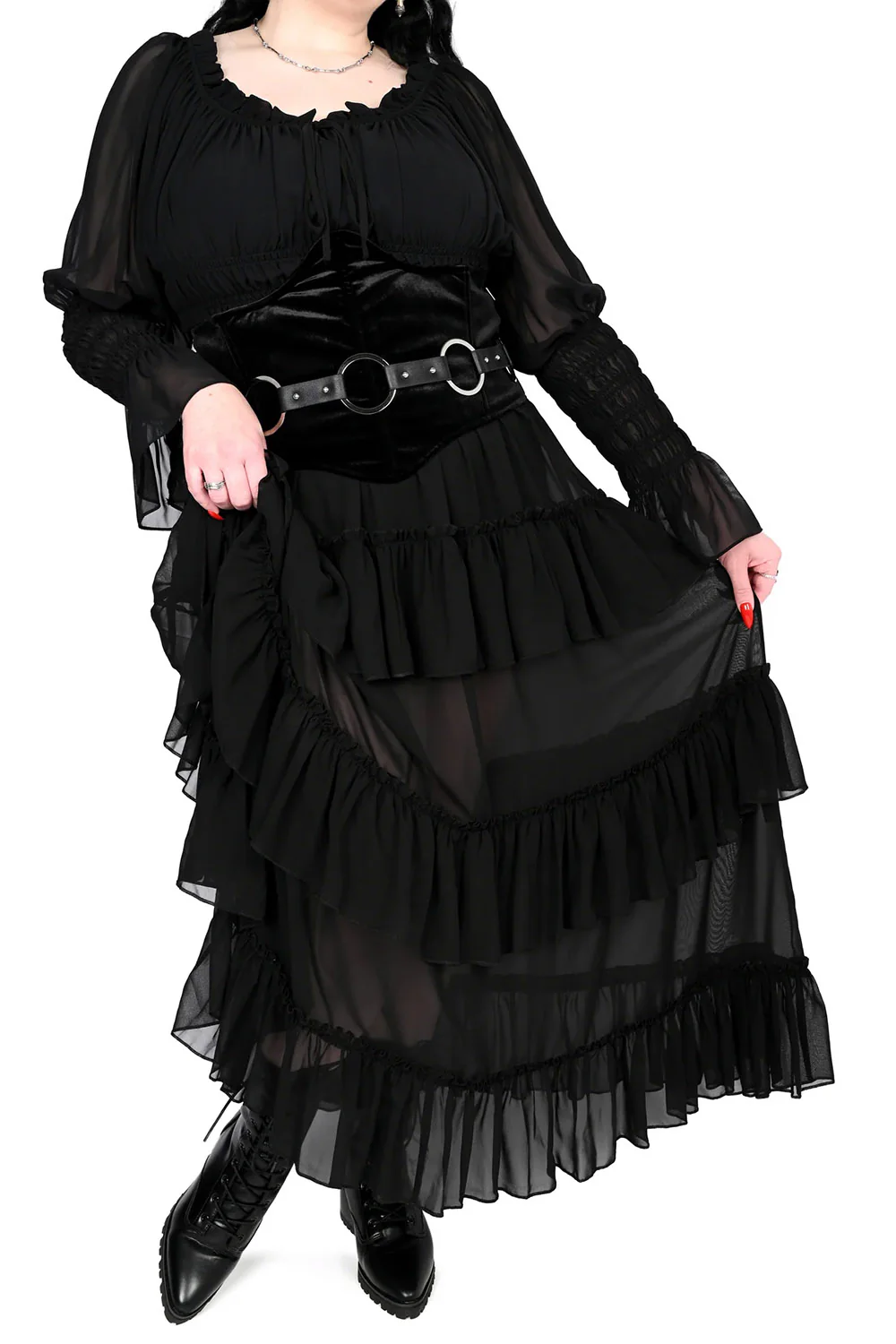 Leah Ruffle Skirt - Chiffon - Image 8