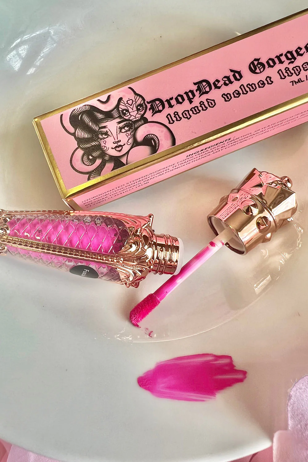 Liquid Velvet Matte Lipstick [Fuscia] - Image 2