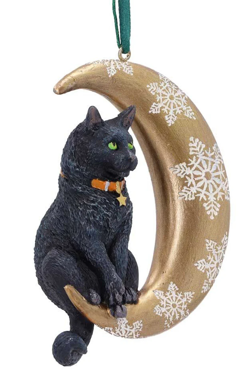 Lisa Parker Moon Cat Hanging Ornament - Image 3