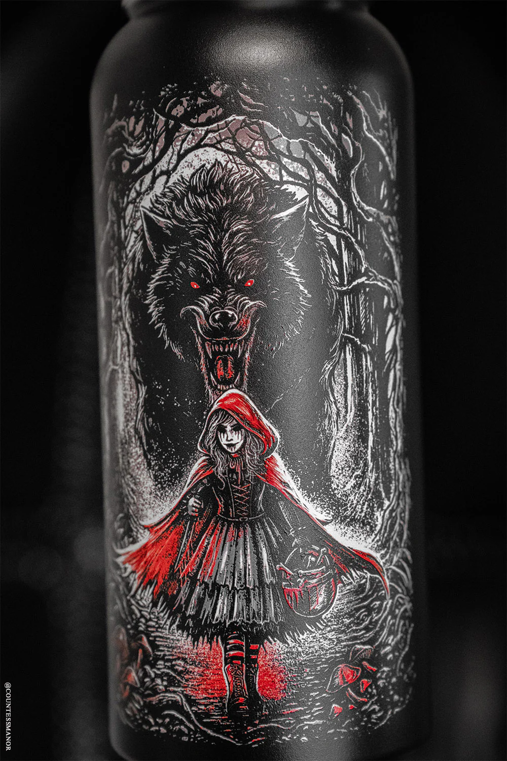 Little Dead Riding Hood 32 Oz Water Bottle - Image 4