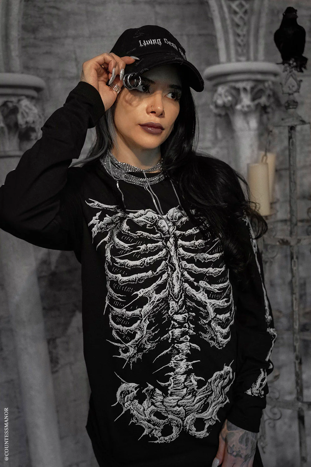 Living Dead Girl Pierced Baseball Cap - Image 10