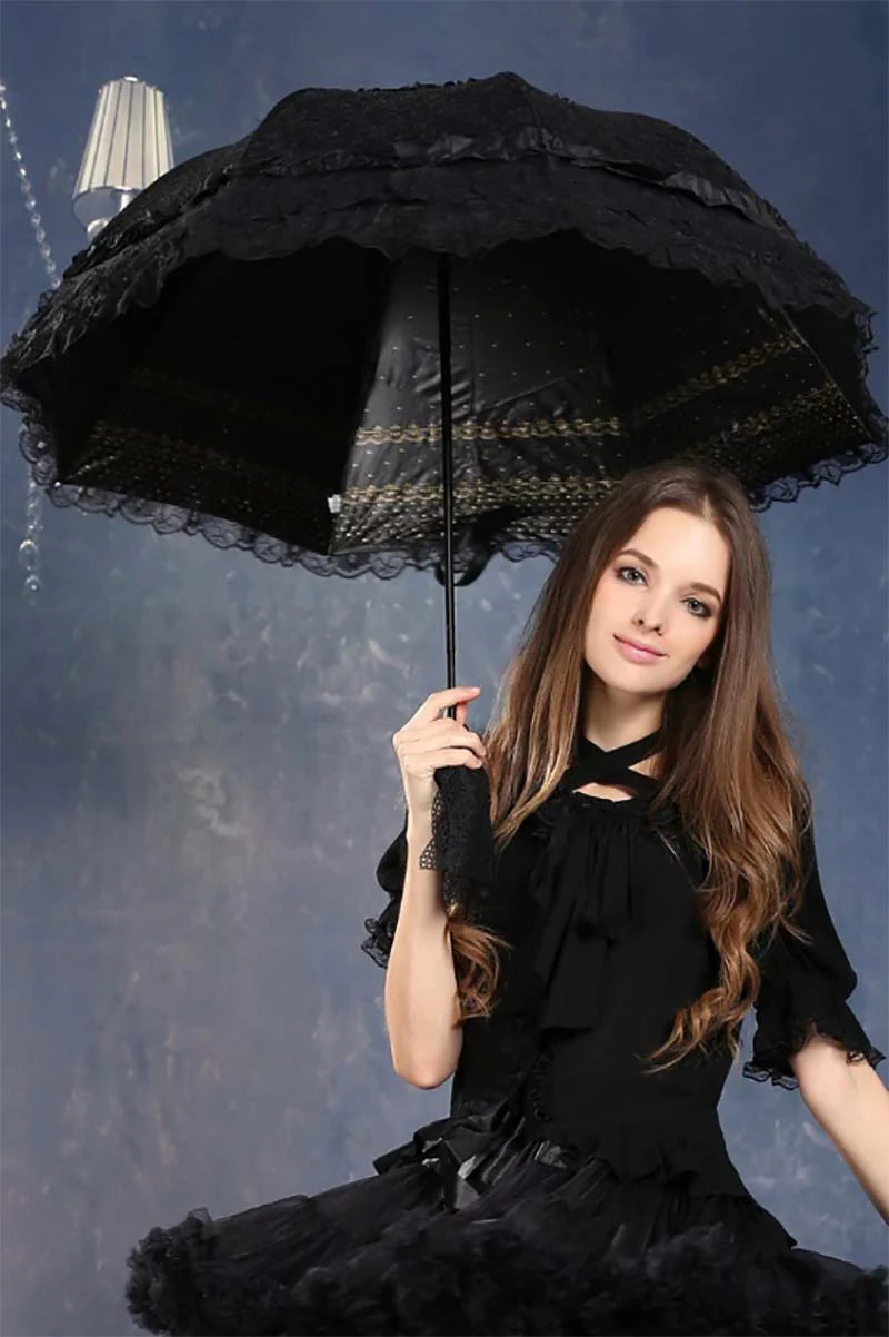 Lolita Lace Telescopic Umbrella - Image 2