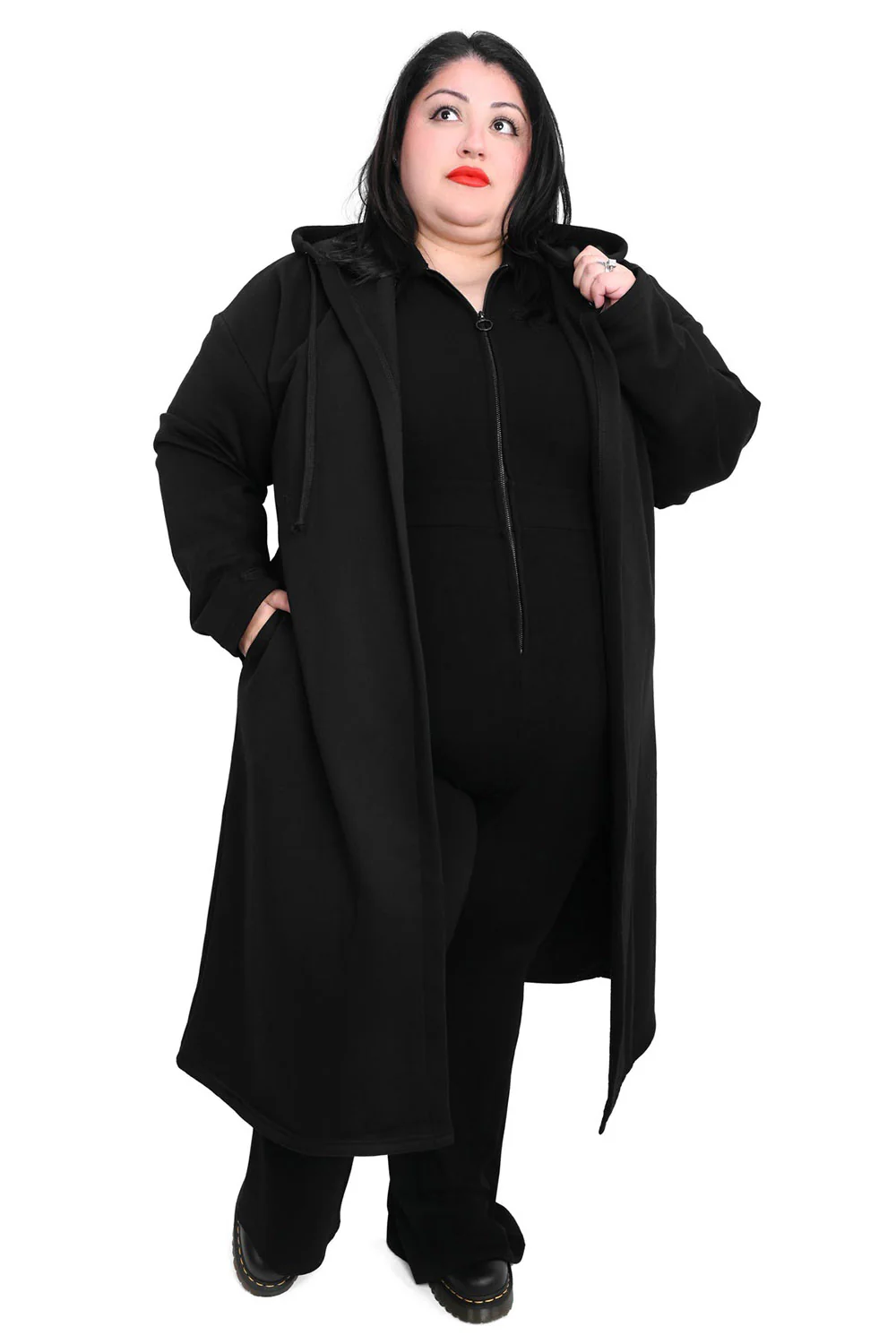 Long Line Open Hoodie [Unisex] - Image 3