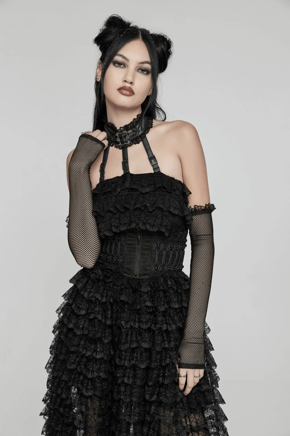 Lovett Layered Ruffle Dress & Glove Set - Image 2