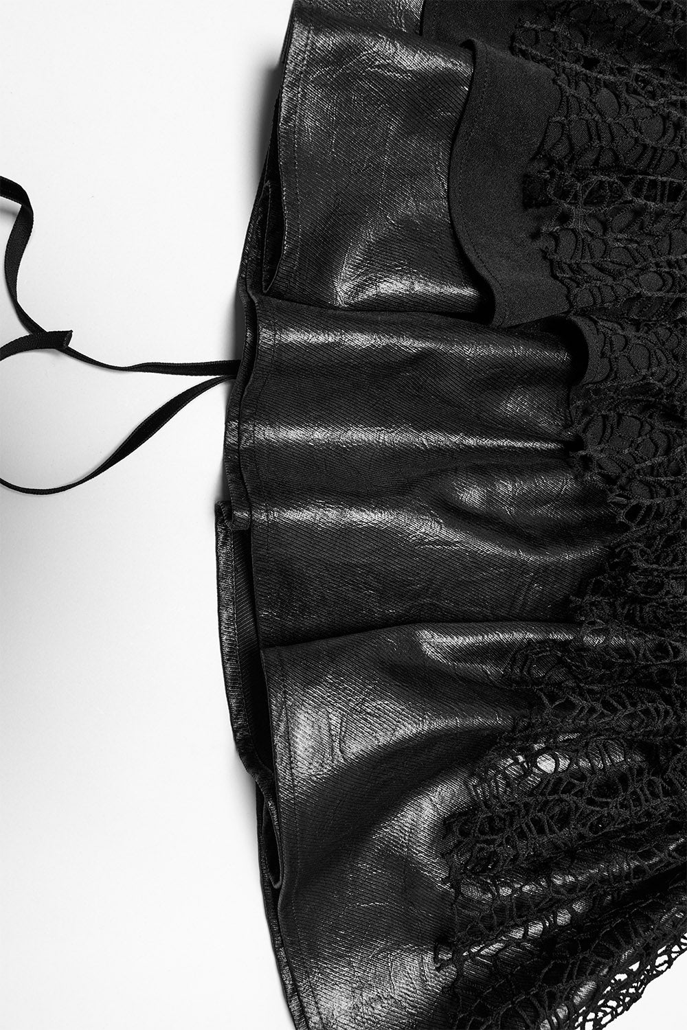 Luna Noire Lace-Up Ruffled Mini Skirt - Image 10