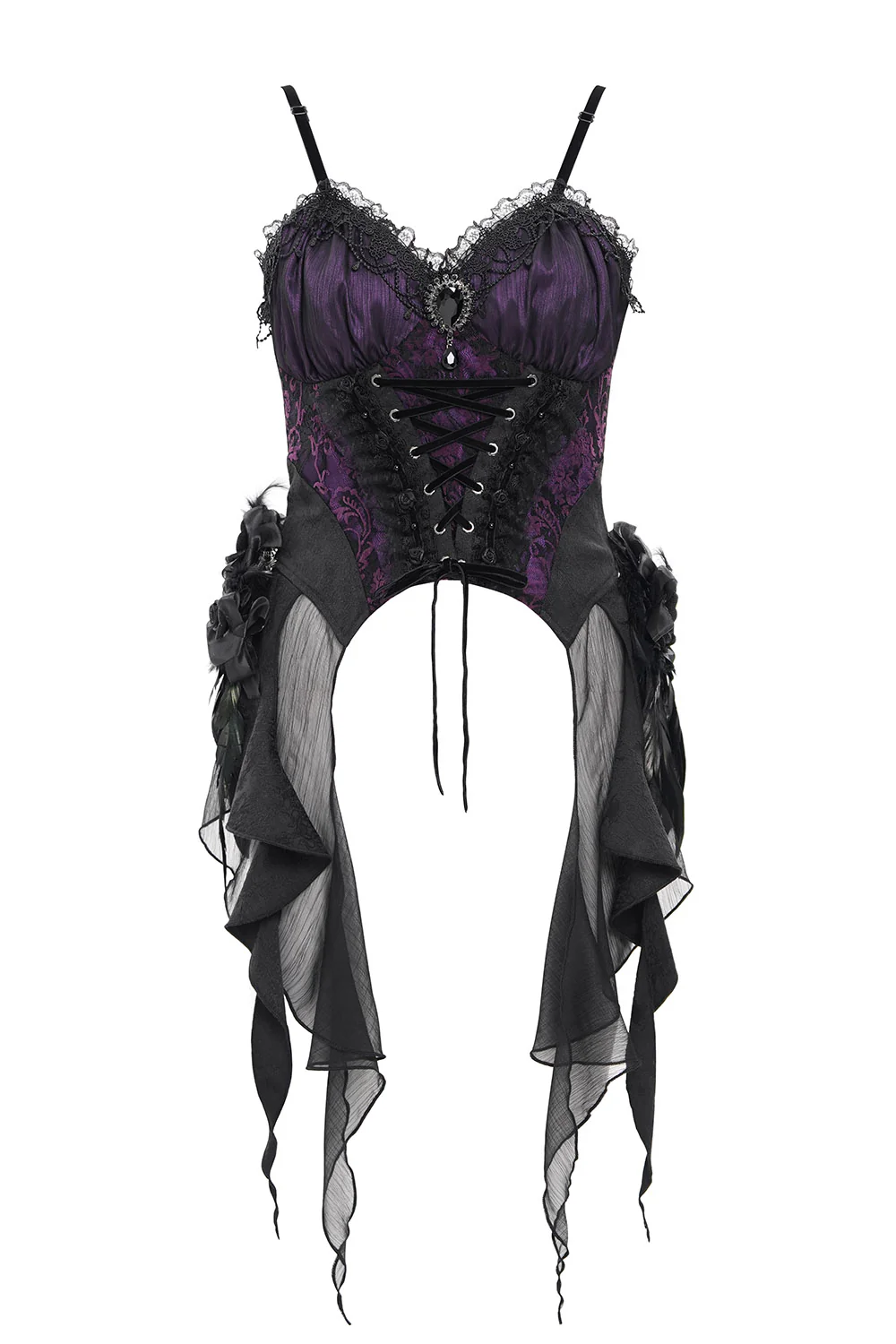 Lunar Blooms Brooch Corset Top - Image 6