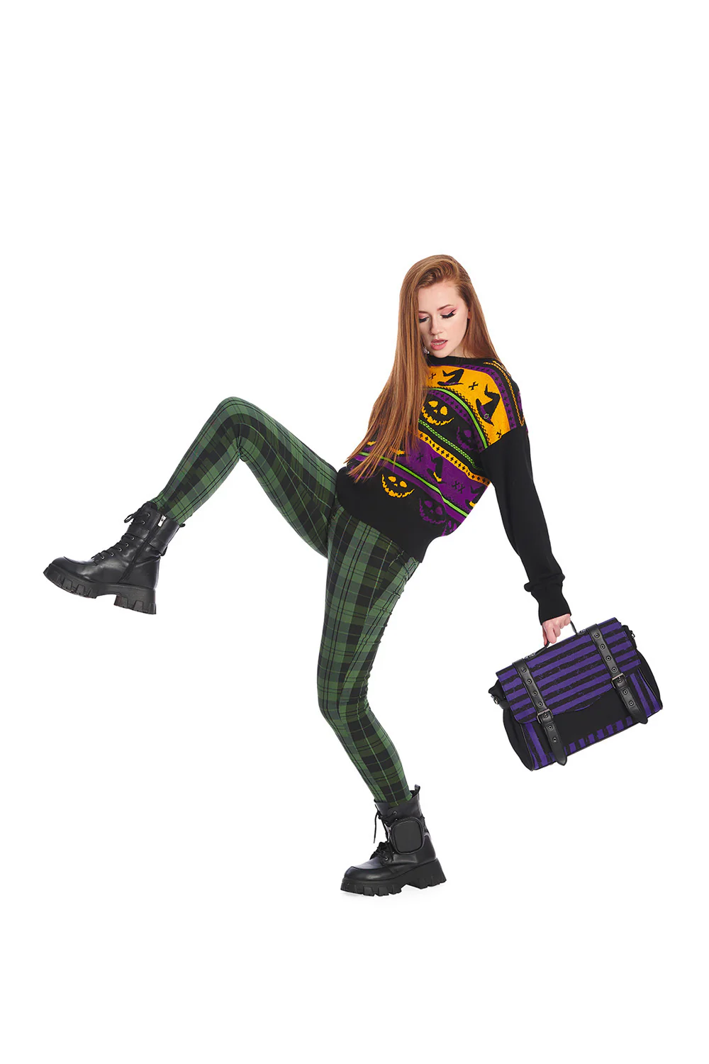 Lydia Creeps Striped Bag [PURPLE] - Image 2