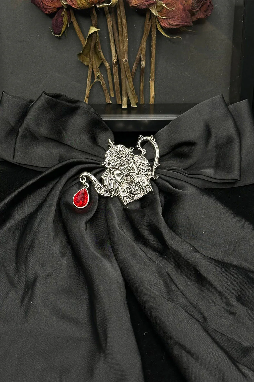 Mad Tea Party: Victorian Teapot Hair Bow and Brooch