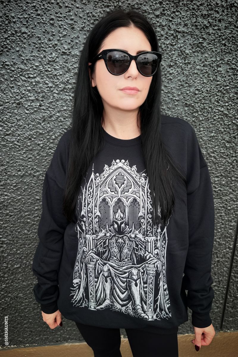 Medieval Knight Sweatshirt [Metallic Silver] - Image 2