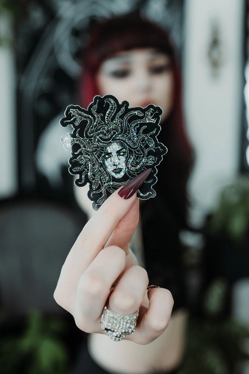 Medusa Glitter Holograhic Vinyl Sticker - Image 2