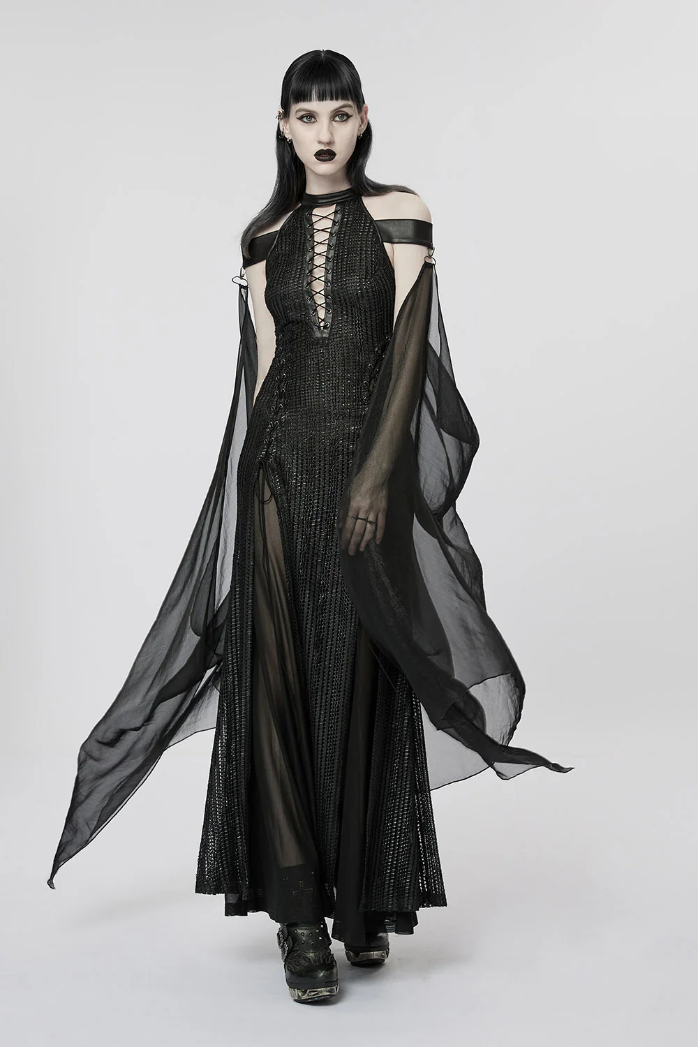 Medusa's Gaze Leg Slit Dress - Image 7