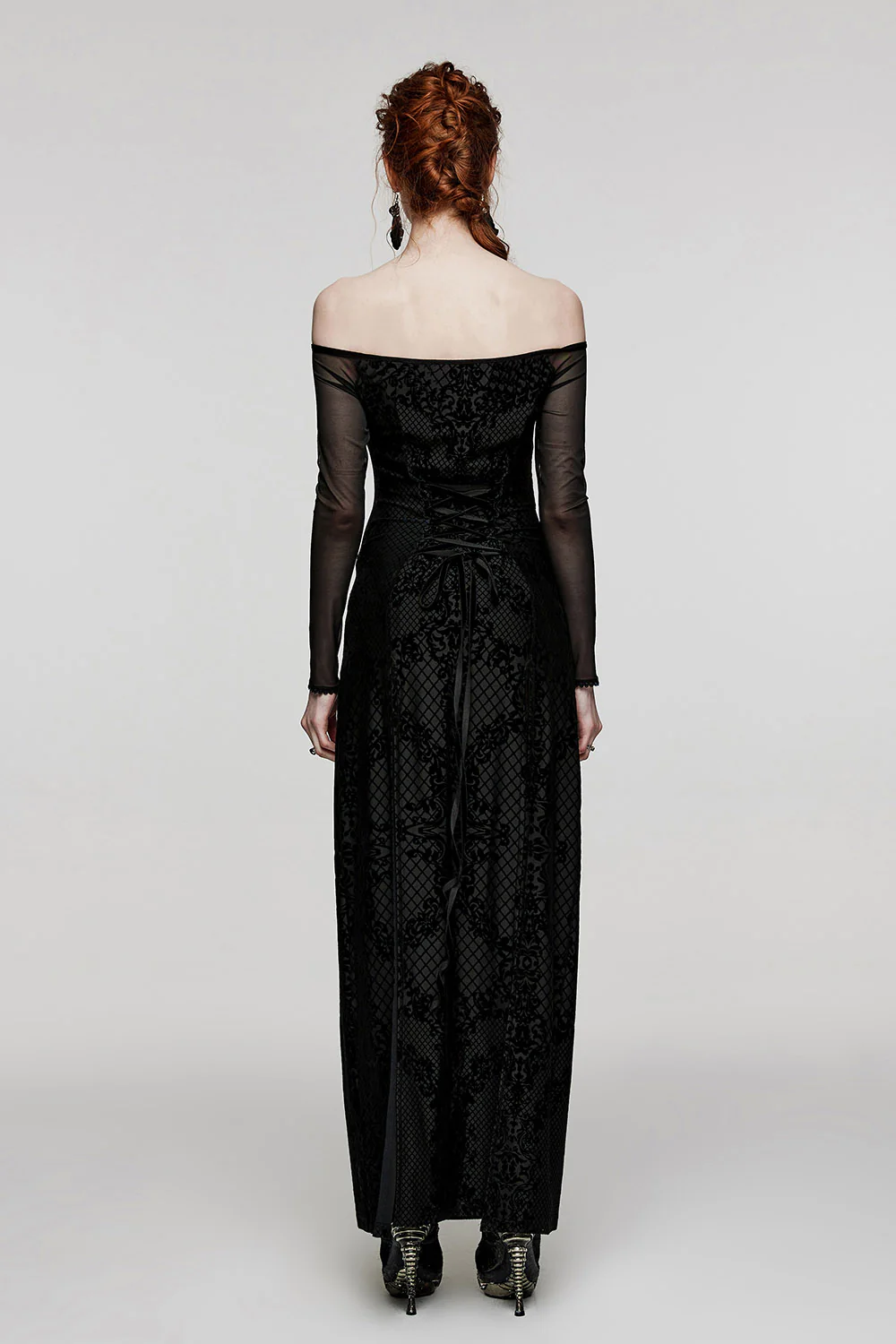 Melancholia Off Shoulder Split Maxi Dress - Image 5
