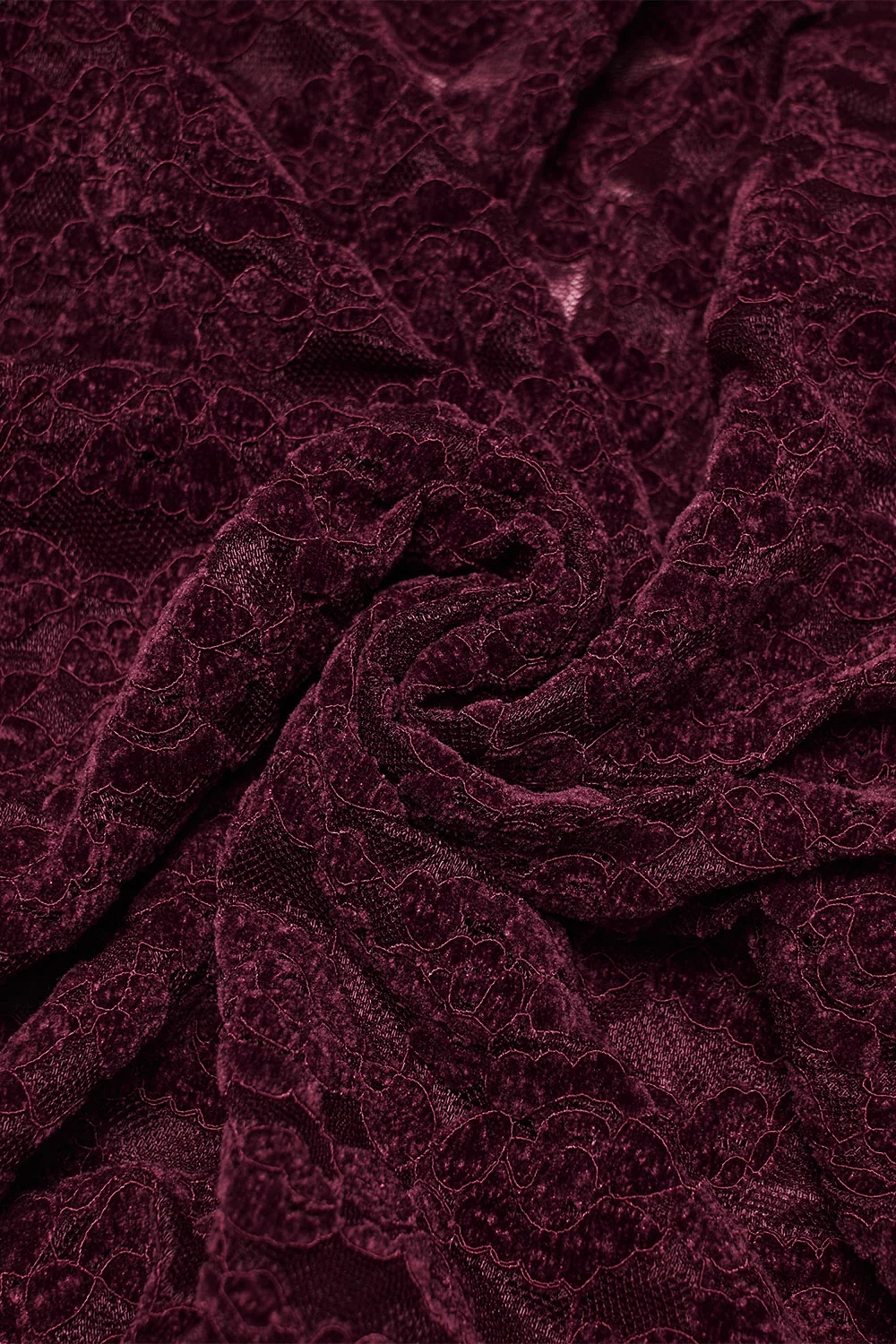Merlot Long Sleeve Lace Shirt [Red] - Image 7