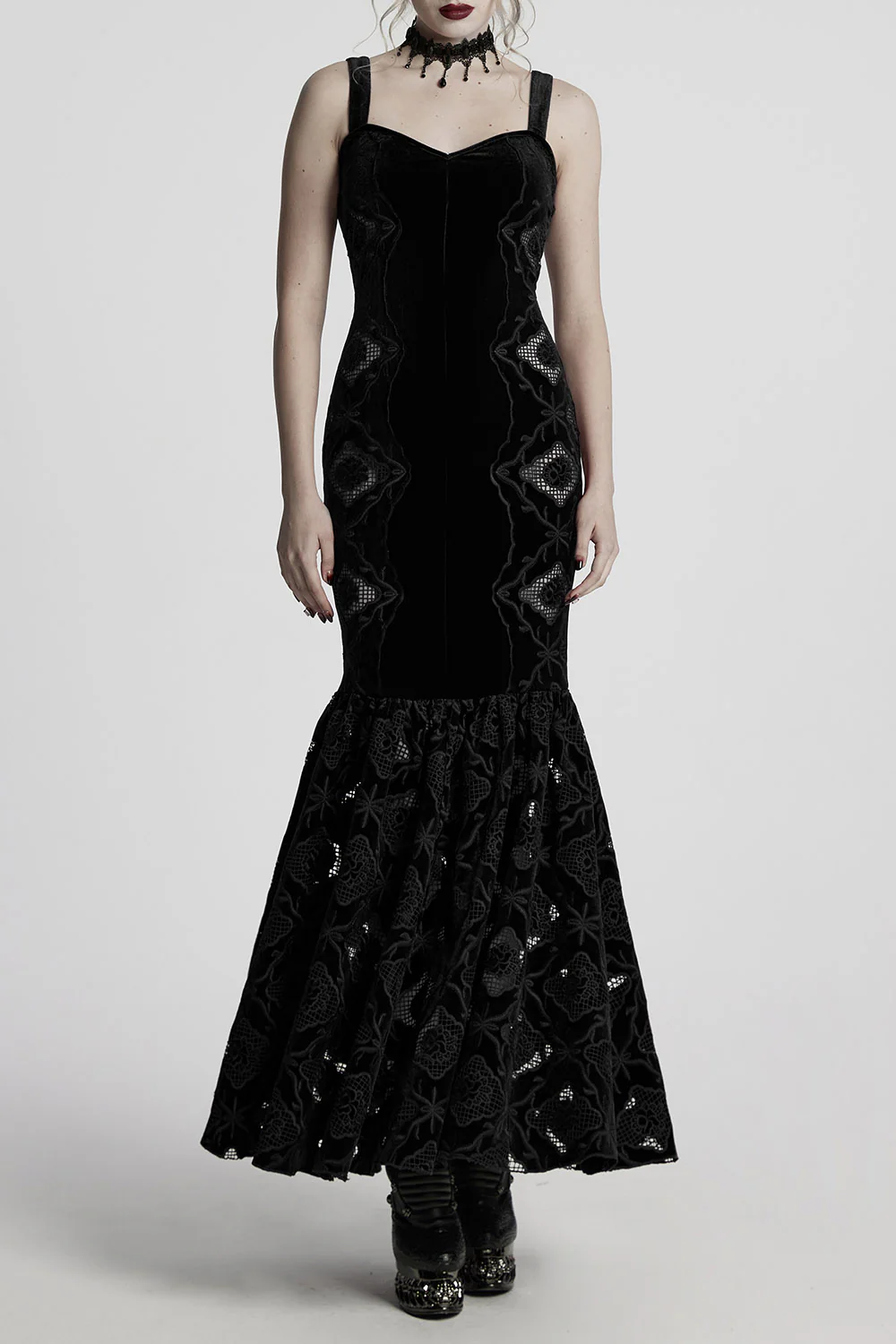 Mermaid Tears Lace-Up Fishtail Dress - Image 3