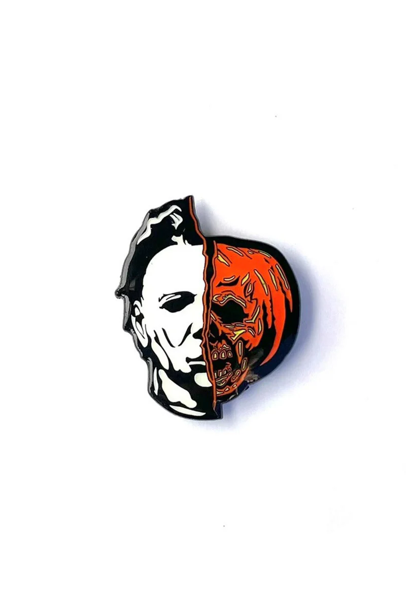 Michael Myers Halloween II Half Face Enamel Pin - Image 2