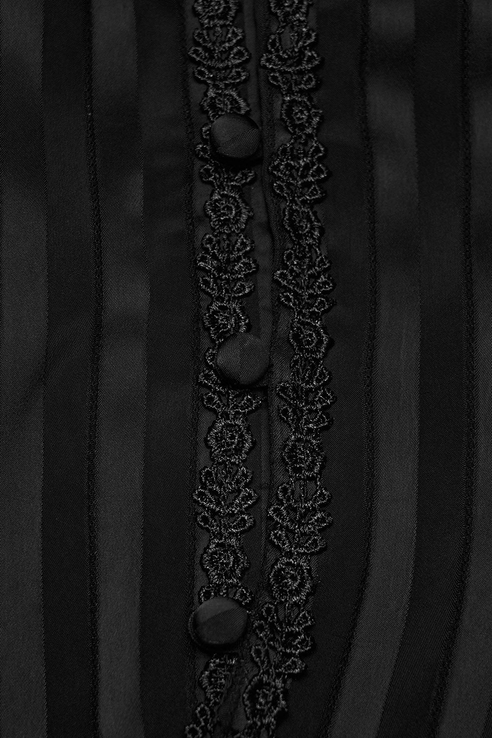 Midnight Moonlace Puff Sleeve Top [Black] - Image 10
