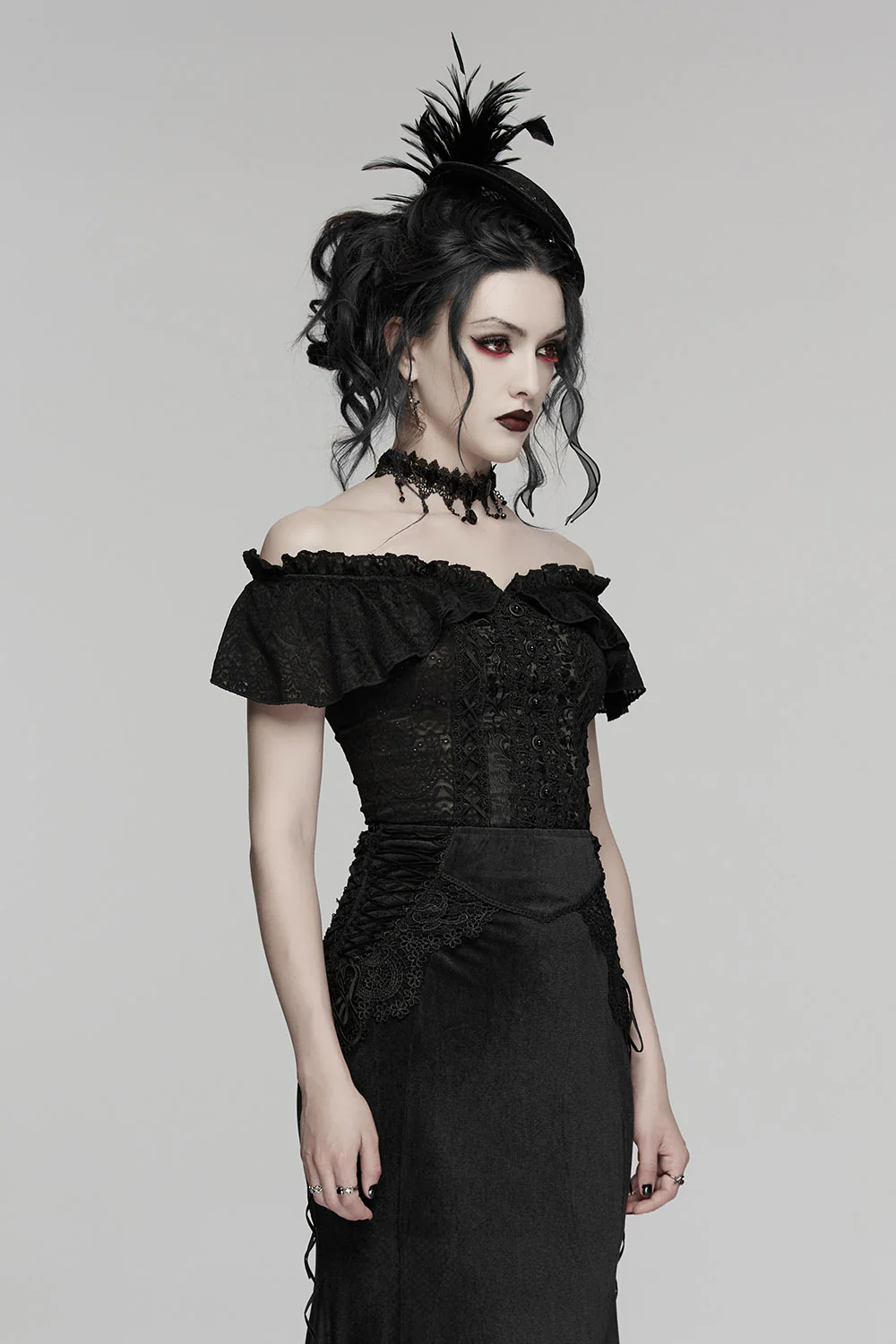 Midnight Serenade Off Shoulder Top - Image 6