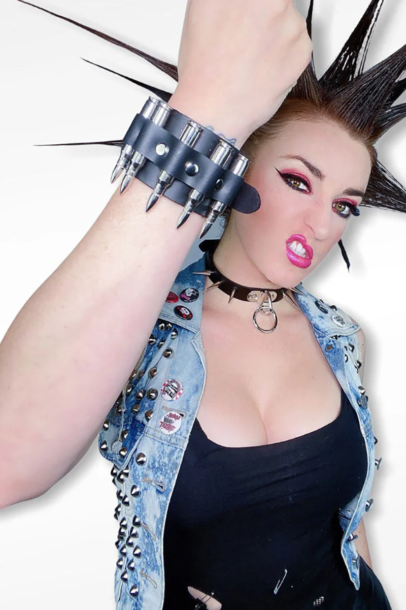 Military Goth Bullet Bracelet [NICKEL BULLETS] - Image 2