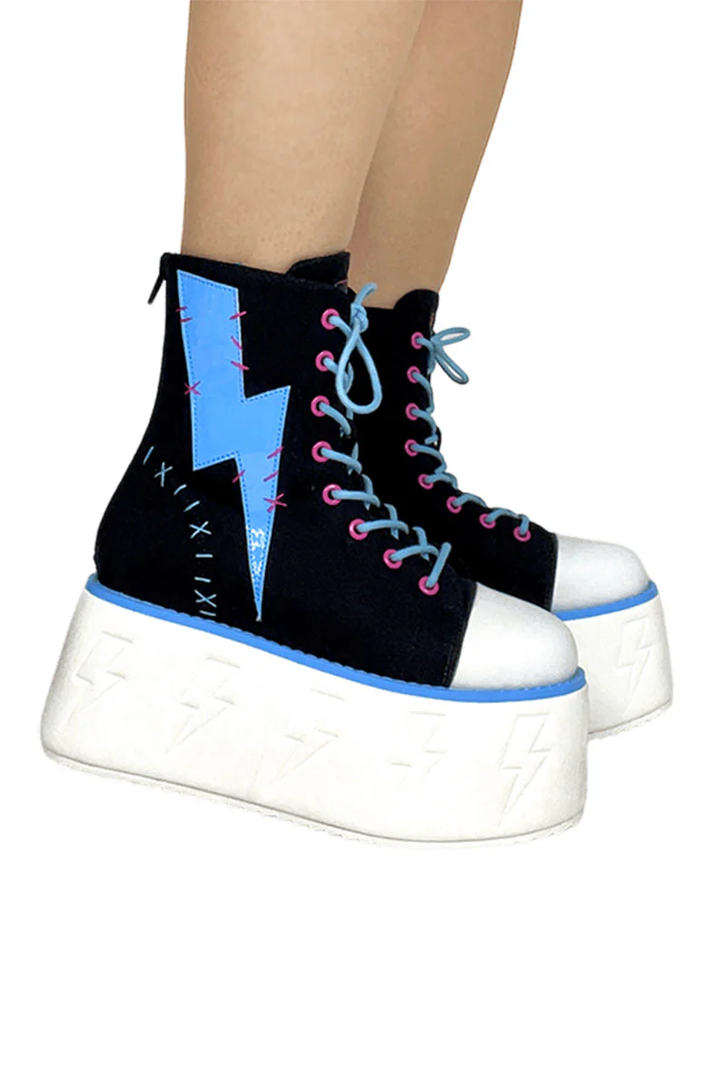 Monster High Jolt Platform Sneakers [BLACK/BLUE] - Image 2