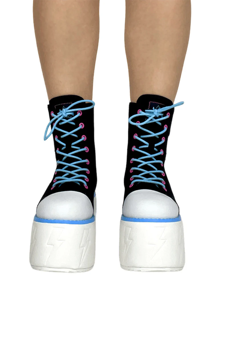Monster High Jolt Platform Sneakers [BLACK/BLUE] - Image 3
