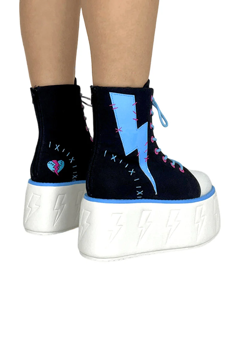 Monster High Jolt Platform Sneakers [BLACK/BLUE] - Image 5
