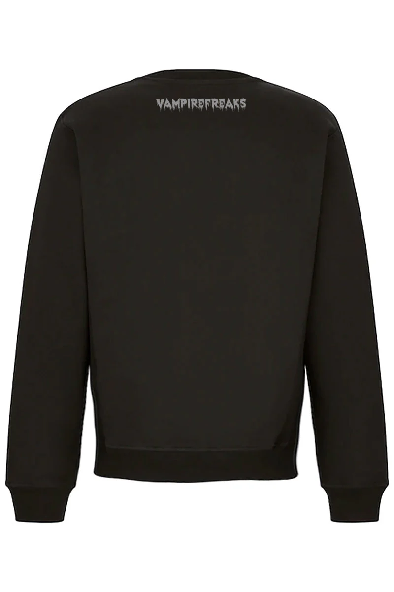 Monster Love: Frankenstein & Bride Sweatshirt [Graveyard Gray] - Image 2